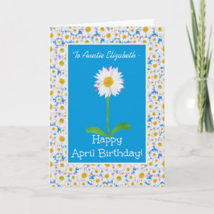 Daisy, April Birthday Card to Personalize
