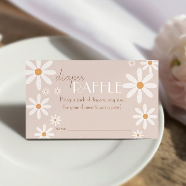 Daisy Baby in Bloom Baby Shower Raffle Ticket Enclosure Card (Creator Uploaded)