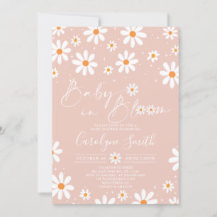 Daisy Baby in bloom Boho Baby Shower Invitation