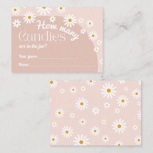 Daisy Baby in bloom Boho Girl Baby Shower game Enclosure Card