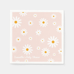 Daisy Baby in bloom Boho Girl Baby Shower Napkin