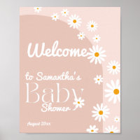 Daisy Baby in bloom Boho Girl Baby Shower welcome