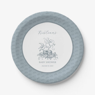 Daisy Baby in Bloom Wildflower Baby Shower Paper Plate