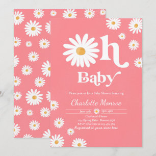 Daisy Baby Shower Bohemian Floral Chic Baby Shower Invitation