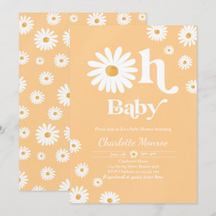 Daisy Baby Shower Bohemian Floral Chic Baby Shower Invitation