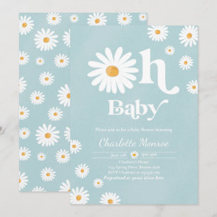 Daisy Baby Shower Bohemian Floral Chic Baby Shower Invitation