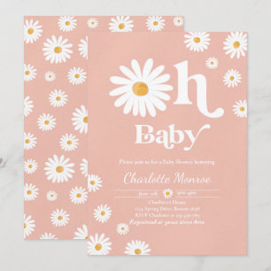 Daisy Baby Shower Bohemian Floral Chic Baby Shower Invitation
