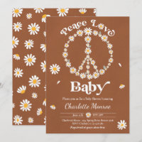 Daisy Baby Shower Bohemian Peace Love Baby Shower 