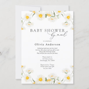 Daisy Baby Shower by Mail Invitation