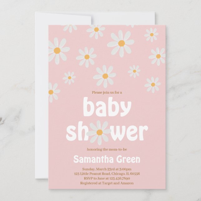 Daisy Baby Shower Invitation (Front)