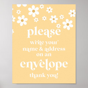 Daisy Baby Shower Write Your Name address Sign
