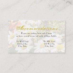 Daisy Background Elegant Yellow and Grey Wedding Enclosure Card