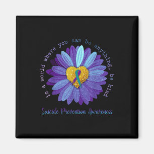 Daisy Be Kind Suicide Prevention Awareness Teal An Magnet