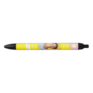 Daisy Best Teacher Photo Bright Yellow Black Ink Pen
