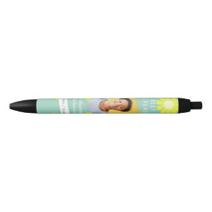 Daisy Best Teacher Photo Teal Black Ink Pen