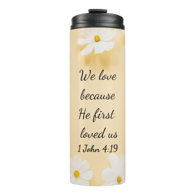 Daisy Bible Verse Thermal Tumbler (Front)