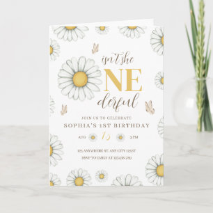 Daisy Birthday Invitation, Onederful Daisy 1st Invitation