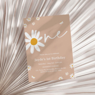 Daisy Birthday Party 1st Birthday Invitation