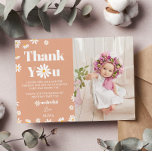 Daisy Birthday Photo Thank You Card<br><div class="desc">Our Daisy Thank You Cards are the perfect way to show gratitude and appreciation to your guests for celebrating with you. The design features a festive and colourful layout with space for a personalised message or a "thank you" note. They are perfect for sending out after the party to express...</div>