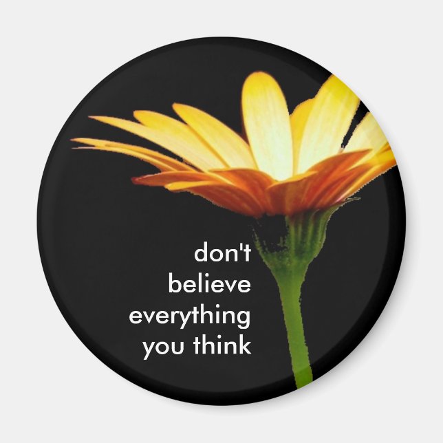 daisy bkgd, don't believe everything you think magnet (Front)