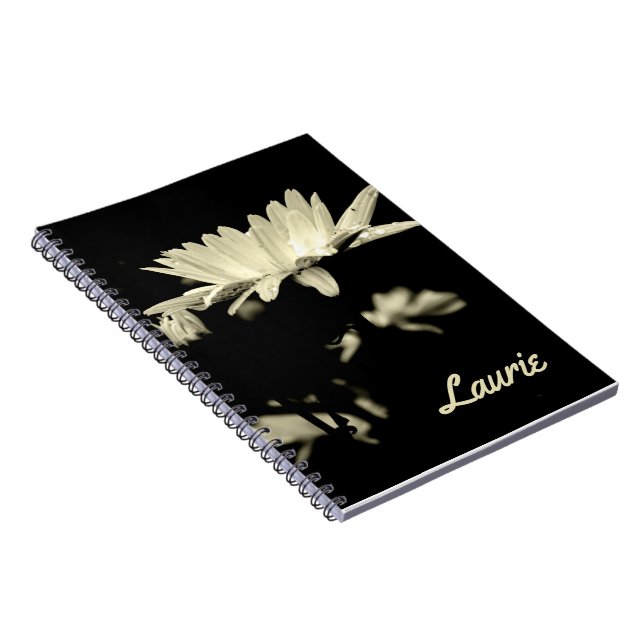 Daisy - Black and White Notebook (Right Side)