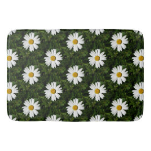 Daisy Bloom seamless pattern + your ideas Bath Mat