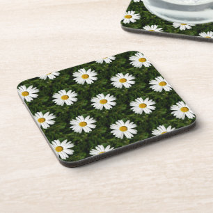 Daisy Bloom seamless pattern + your ideas Coaster