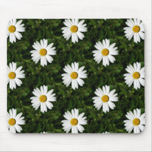 Daisy Bloom seamless pattern + your ideas Mouse Mat
