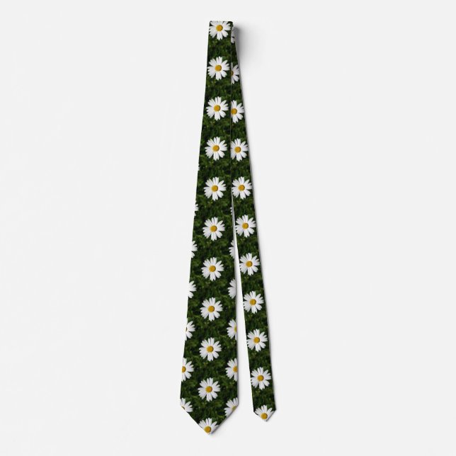 Daisy Bloom seamless pattern + your ideas Tie (Front)