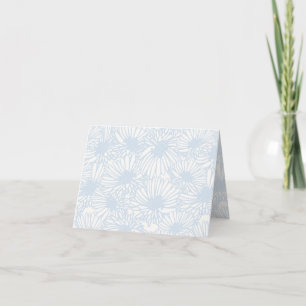 Daisy Blooms - Powder Blue Thank You Card