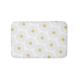 Daisy Blossom Flower Daisies Garden Party Floral Bath Mat