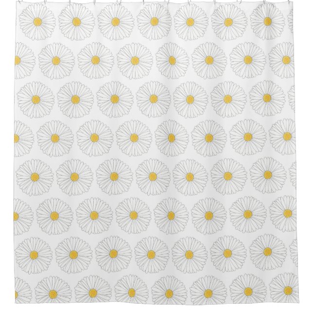 Daisy Blossom Flower Daisies Garden Party Floral Shower Curtain (Front)