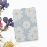 Daisy Blue Sky Springtime Daisies iPad Air Cover<br><div class="desc">If you're a fan of springtime and daisies - then this is the iPad cover you have been looking for. A delicate pale blue with bold bright white daisy flowers. Add your name,  pop it in your basket - wait for delivery and voila springtime and daisies just for you</div>