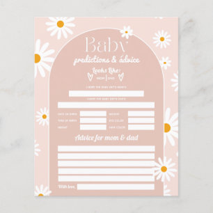 Daisy Boho Baby in bloom pink Baby Shower game