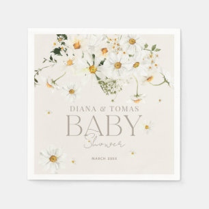 Daisy Boho Baby in Bloom Shower  Napkin