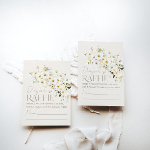 Daisy Boho Wildflower Rustic Baby Shower Enclosure Card