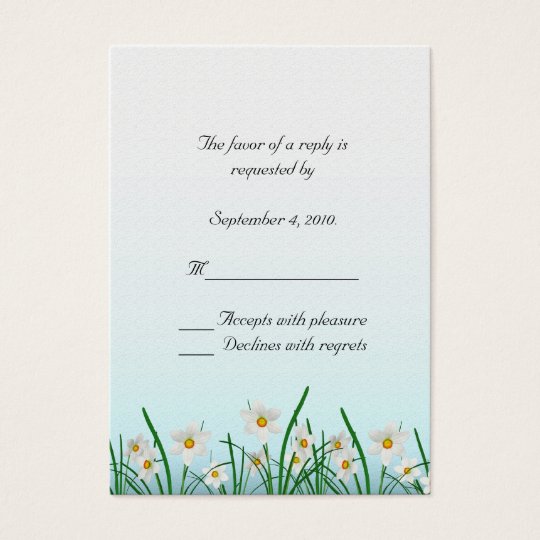 Daisy Border RSVP Card