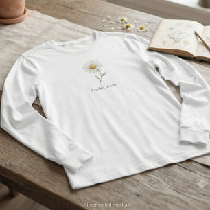 Daisy botanical watercolor minimalist T-Shirt