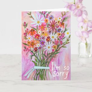 Daisy Bouquet CONDOLENCES Customise it Card