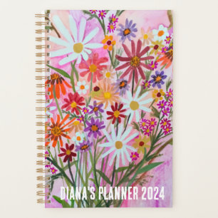 Daisy Bouquet Flowers Blooms Floral Pink CUSTOM Planner