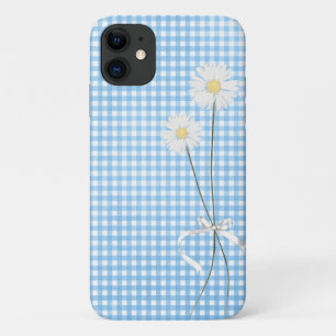 daisy bouquet on gingham iPhone 11 case