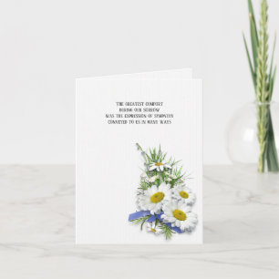 daisy bouquet sympathy thank you card