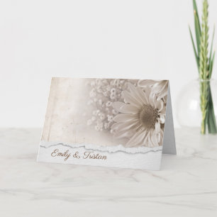 Daisy Bouquet Wedding Congratulations  Card