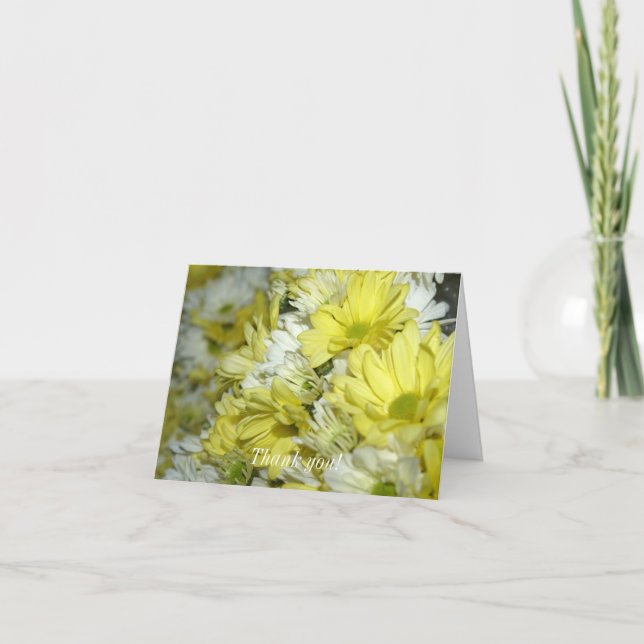 Daisy Bouquets Thank You Card (Front)