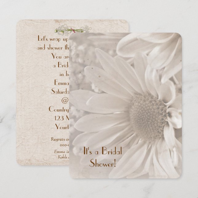 Daisy Bridal Shower Invitation (Front/Back)