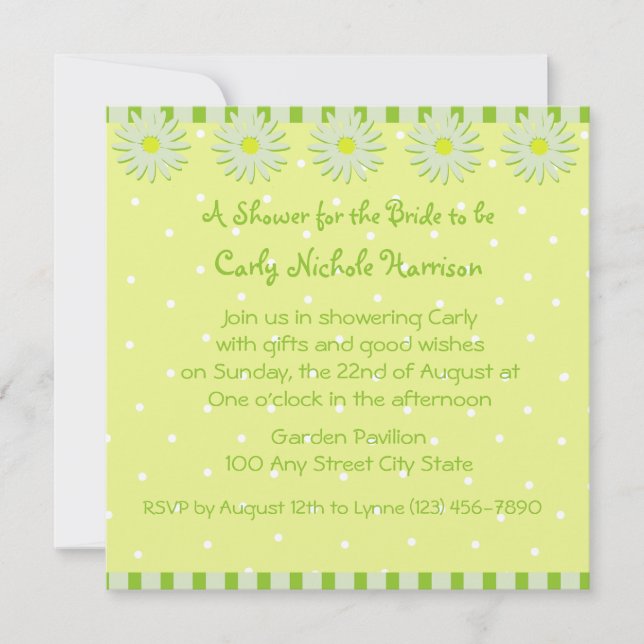 Daisy Bridal Shower Invitation (Front)