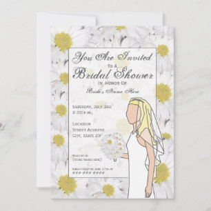 Daisy Bridal Shower Invitation - Blonde Hair