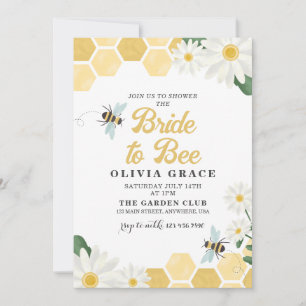 Daisy Bride to Bee bridal shower Invitation