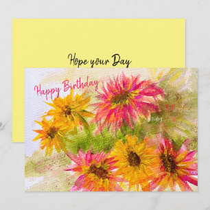 Daisy Bright birthday Flat Card