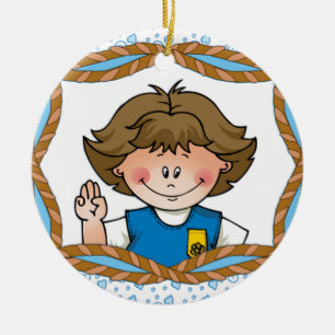 Daisy Brunette Ceramic Tree Decoration